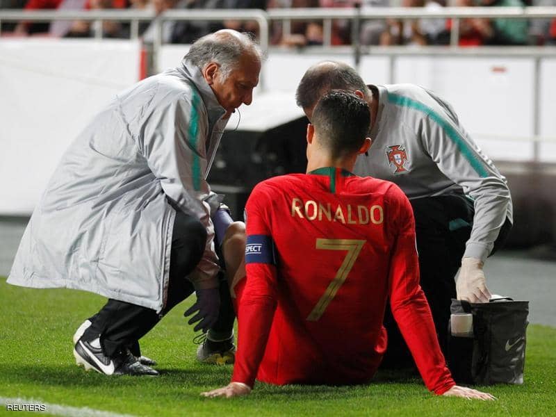 رونالدو يخرج مصابا قبل موقعة ربع نهائي دوري أبطال أوروبا