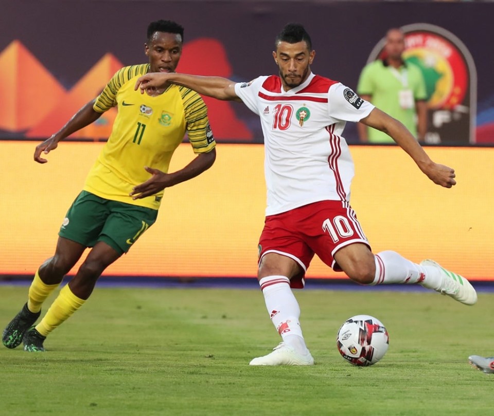 هدف المنتخب المغربي في شباك جنوب إفريقيا