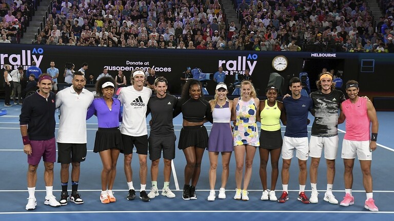 نجوم التنس يواصلون التبرع لضحايا حرائق أستراليا