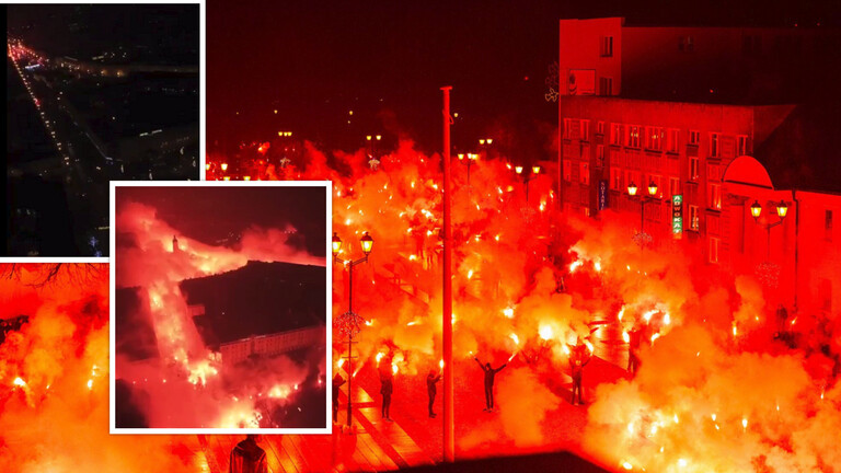 بالفيديو.. مشجعو فريق بولندي "يشعلون" شوارع مدينتهم احتفالا بعيد ميلاد ناديهم الـ100
