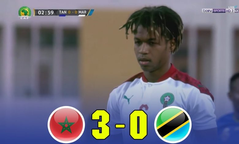 أهداف مباراة المغرب 3-0 تنزانيا