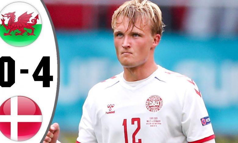 أهداف مباراة الدنمارك 4-0 ويلز (يورو 2020)