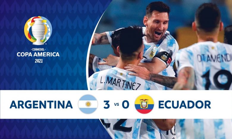 أهداف مباراة الأرجنتين 3-0 إكوادور