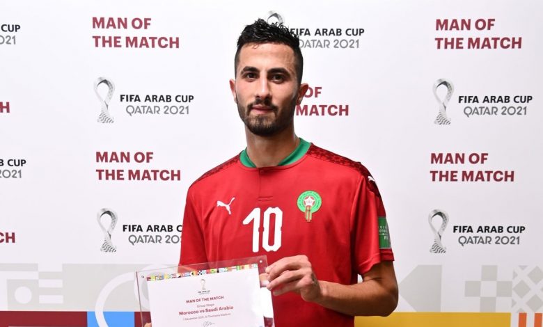 الحسوني ينال جائزة أفضل لاعب في مباراة المغرب ضد السعودية