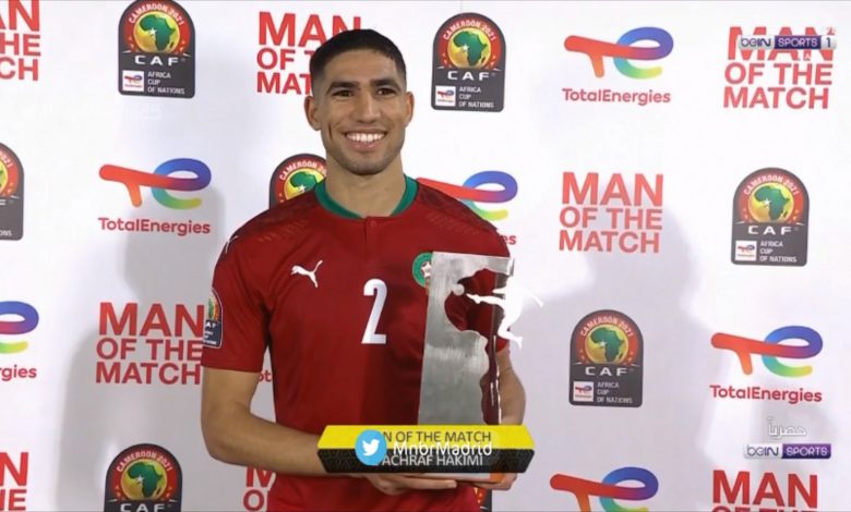 حكيمي يحصل على جائزة أفضل لاعب في مباراة المغرب ضد مالاوي
