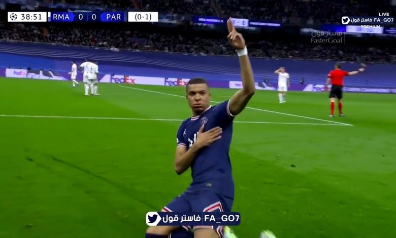 الهدف الأول لباريس سان جيرمان أمام ريال مدريد