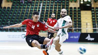 الجزائر تخسر مباراتها الثانية أمام مصر في كأس العرب لكرة القدم داخل القاعة