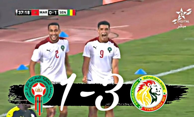 أهداف مباراة المغرب 1-3 السينغال (ودية أقل من 23 سنة)