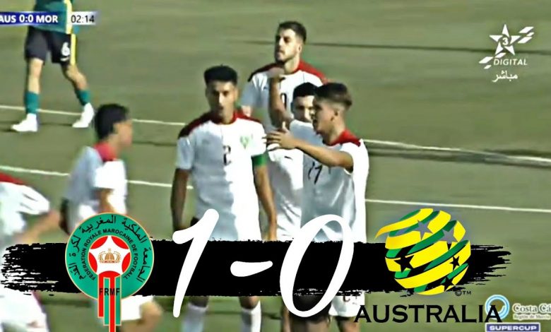 هدف مباراة المغرب 1-0 أستراليا (الدوري الدولي لمورسيا)