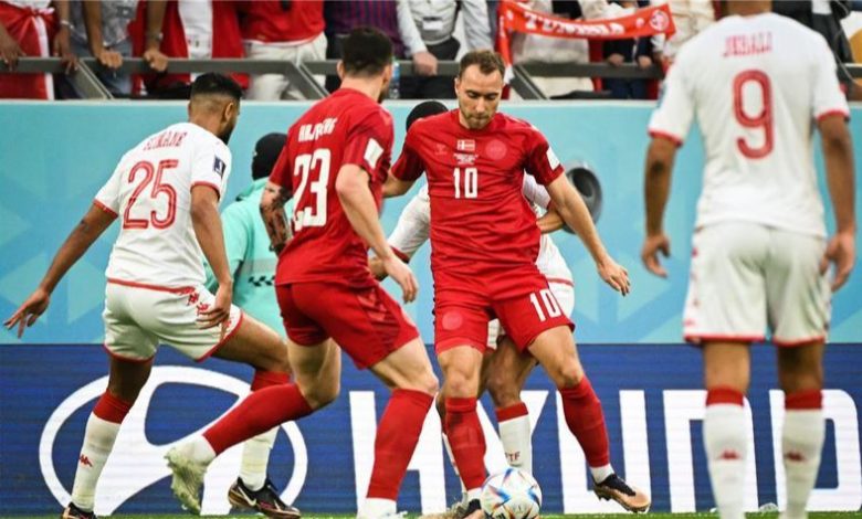 التعادل السلبي يحسم مباراة تونس والدنمارك
