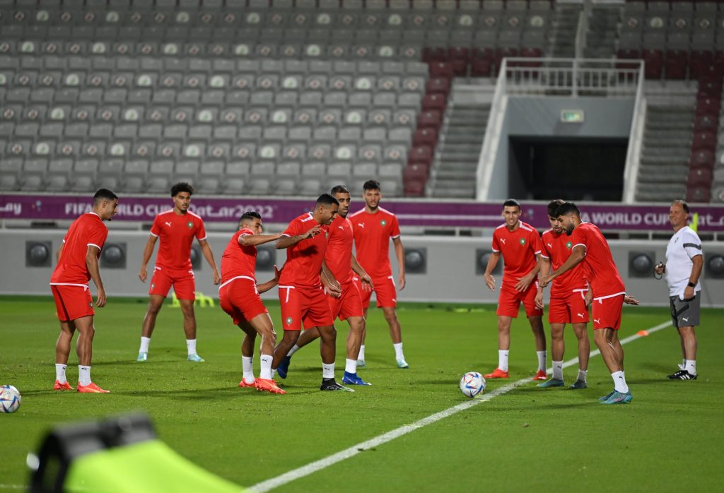 المنتخب الوطني يخوض حصة تدريبية خفيفة استعدادا لمواجهة بلجيكا
