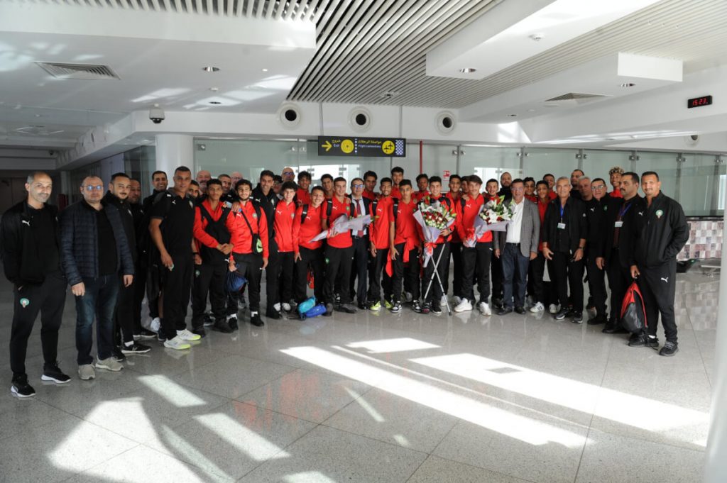بعثة منتخب أقل من 17 سنة تعود إلى أرض الوطن بعد تحقيق التأهل إلى كأس أفريقيا