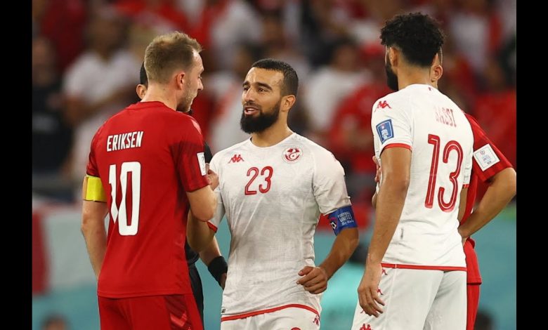 ملخص مباراة الدنمارك 0-0 تونس (كأس العالم)