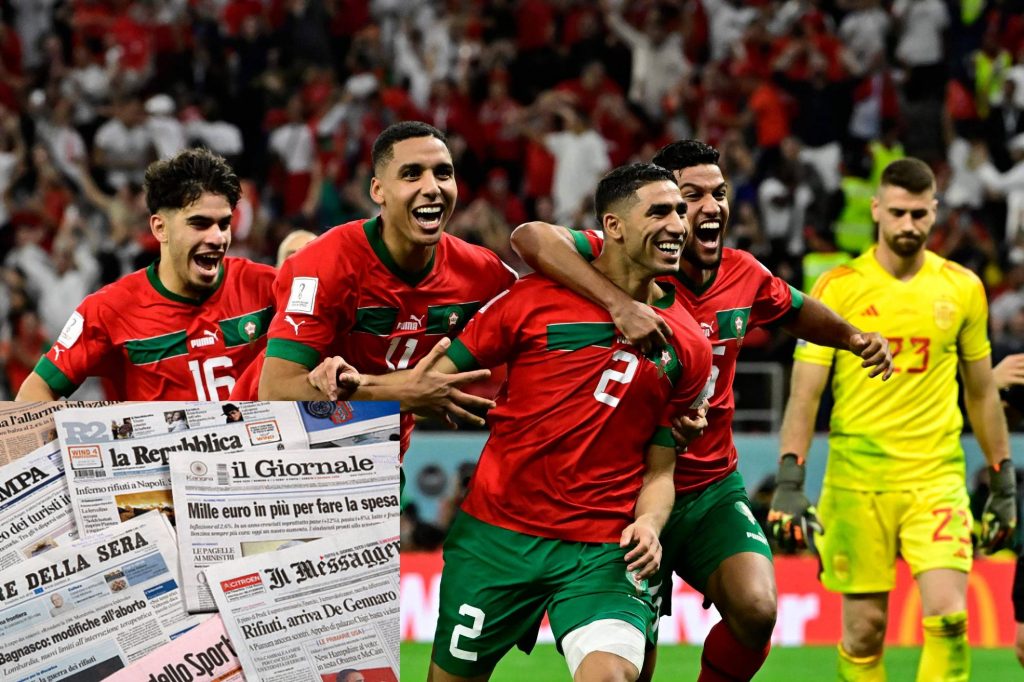 الإعلام الإيطالي يخصص حيزا هاما للتأهل التاريخي للمنتخب المغربي
