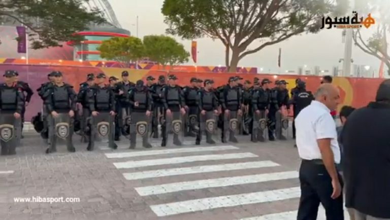 بالفيديو : انزال امني مكثف بجنبات ملعب خليفة لتأمين مباراة كرواتيا والمغرب