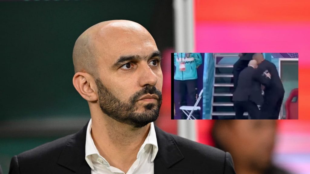 الركراكي يكشف تفاصيل لقطته الطريفة مع بنمحمود في المونديال.. ويؤكد :"رشيد كايبقا خويا وقلبو كبير"