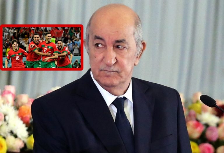 رئيس الجزائر يشيد بإنجاز المنتخب الوطني المغربي في كأس العالم
