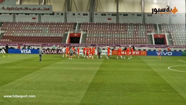 مشاهد من آخر حصة تدريبية لأسود الأطلس قبل مواجهة كرواتيا في مباراة ترتيب المونديال