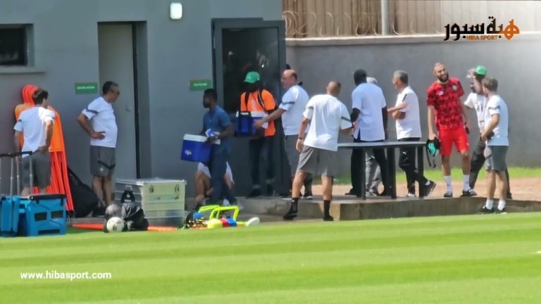 (فيديو) لاعبي المنتخب شادين في بنمحمود خلال تداريب الأسود