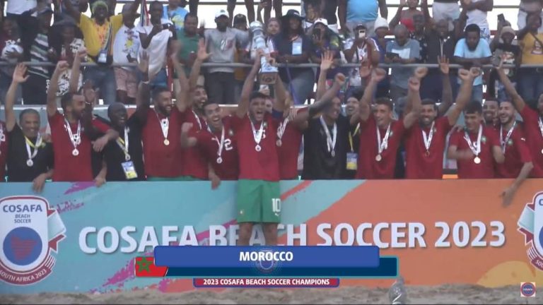 المنتخب المغربي لكرة القدم الشاطئية يتوج بلقب الدوري الدولي كوسافا