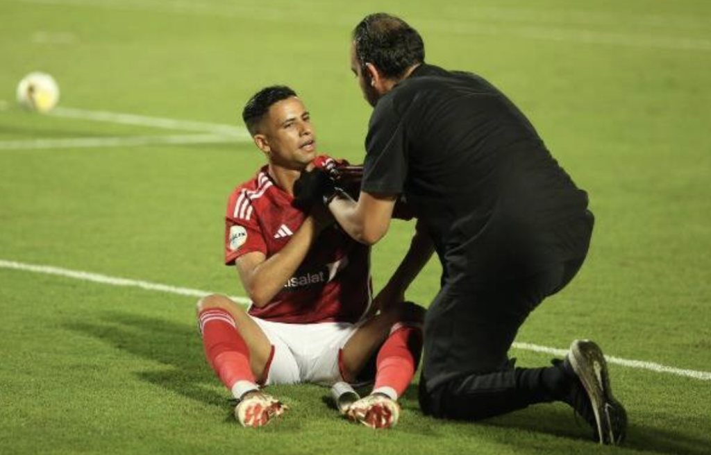 إصابة رضا سليم تقلق إدارة الأهلي المصري