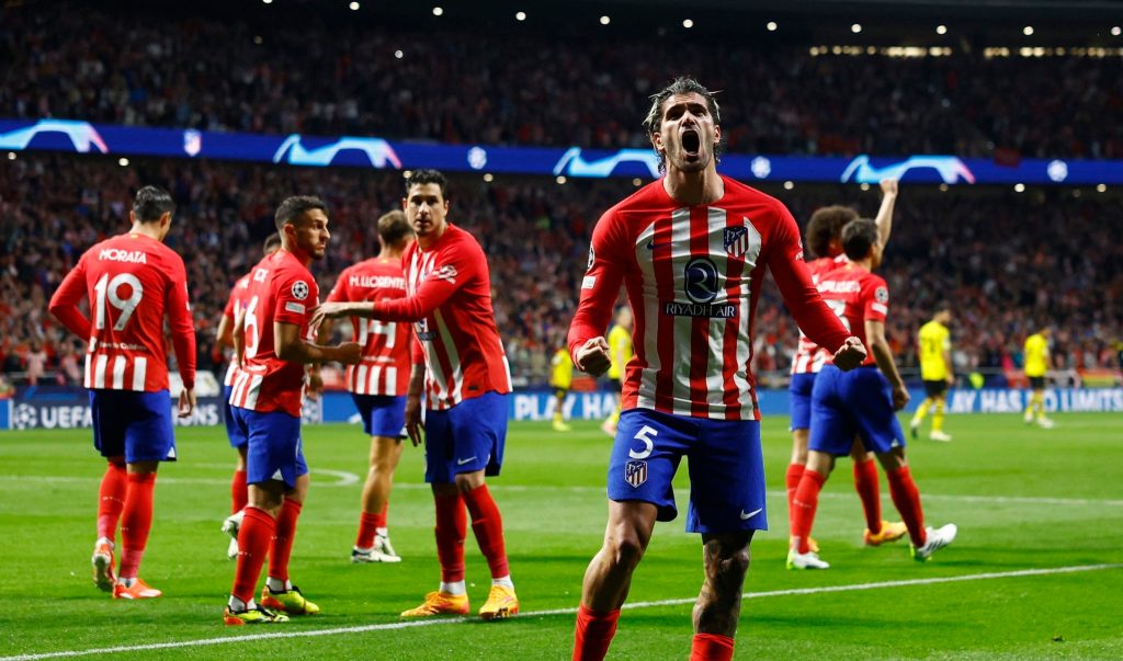أتلتيكو مدريد يتفوق على دورتموند في ذهاب ربع نهائي دوري الأبطال