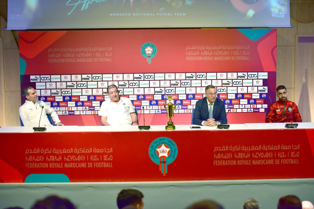 لقجع يستقبل مكونات منتخب الفوتسال بعد التتويج بلقب كأس أمم أفريقيا