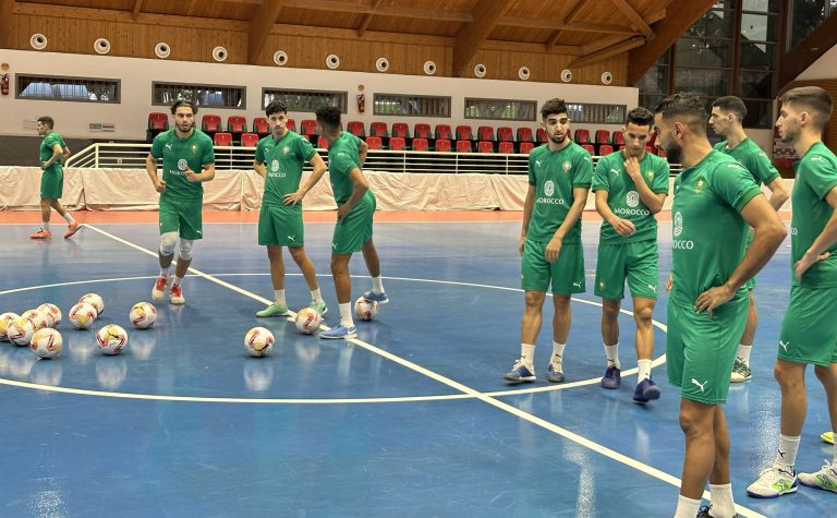 منتخب الفوتسال يجري حصة تدريبية قبل مواجهة غانا