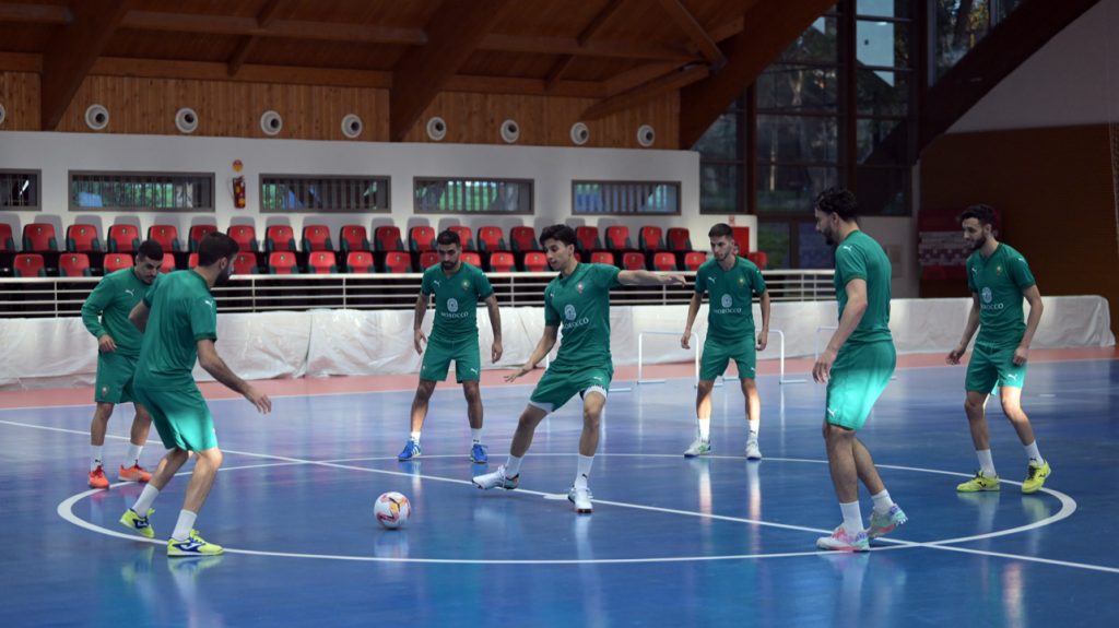 منتخب الفوتسال يخوض حصة تدريبية قبل مواجهة زامبيا
