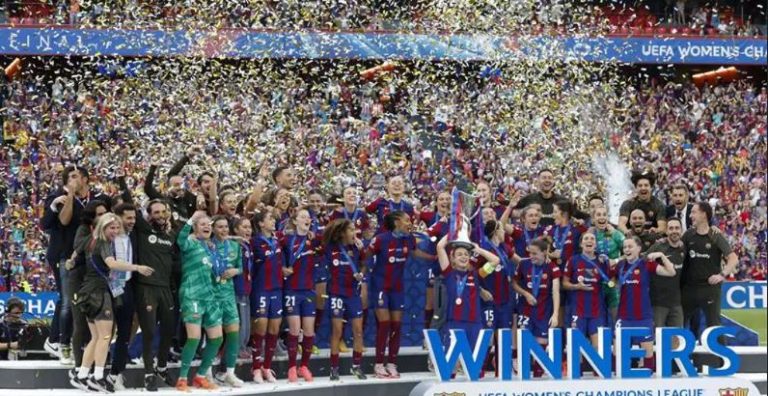 برشلونة يتوج بدوري أبطال اروبا للسيدات على حساب ليون