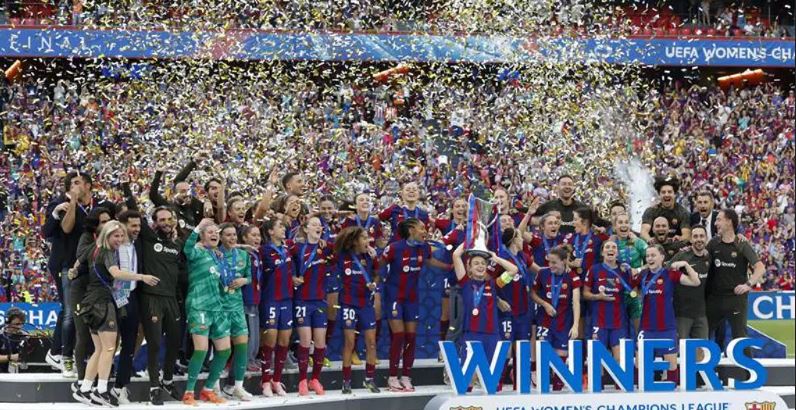 برشلونة يتوج بدوري أبطال اروبا للسيدات على حساب ليون