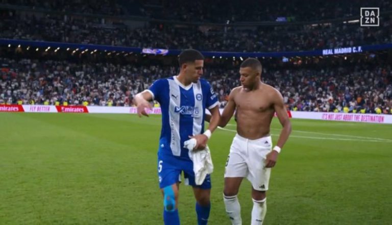 بسبب قميص مبابي.. عبقار يثير الجدل في إسبانيا ومدرب ألافيس يستبدله بين الشوطين!