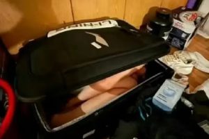 لاعب صيني يدخل صديقته إلى المعسكر داخل حقيبة لاعب صيني يدخل صديقته إلى المعسكر داخل حقيبة