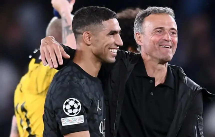 إنريكي يشيد بحكيمي ويؤكد: الفريق أهم من الكرة الذهبية