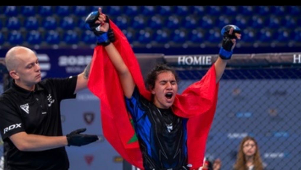 بالصور.. ”غيثة شفيق“ تبصم على مشاركة مشرفة ببطولة العالم للفنون القتالية المختلطة بجورجيا