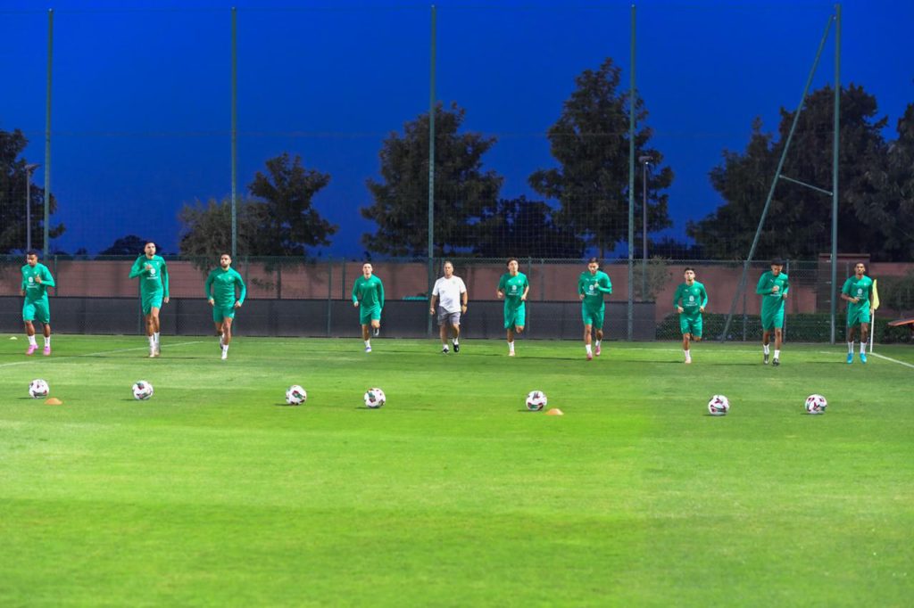 تدريبات المنتخب الوطني المغربي