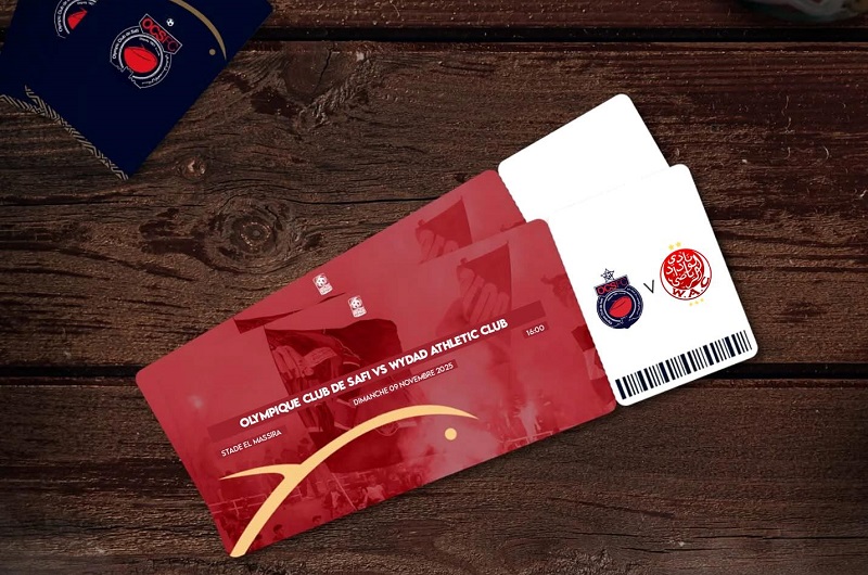 أولمبيك آسفي يعلن تفاصيل بيع تذاكر مباراة الوداد الرياضي