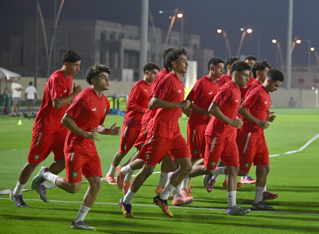 المنتخب الوطني لأقل من 17 سنة يخوض آخر حصة تدريبية قبل مواجهة اليابان