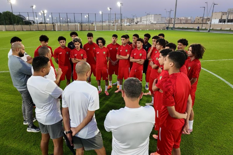 المنتخب المغربي تحت 17 سنة يُجري حصة تدريبية استعدادًا لمواجهة كاليدونيا الجديدة