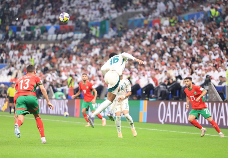 كأس العرب .. المغرب ينهي الشوط الأول متقدّمًا على السعودية