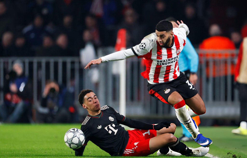 إسماعيل الصيباري من مباراة بي إس في آيندهوفن vs بايرن ميونخ