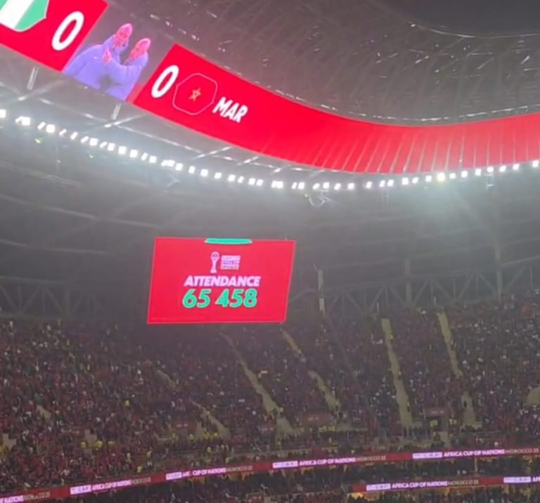 حضور جماهيري قياسي في نصف نهائي المغرب ونيجيريا بكأس إفريقيا
