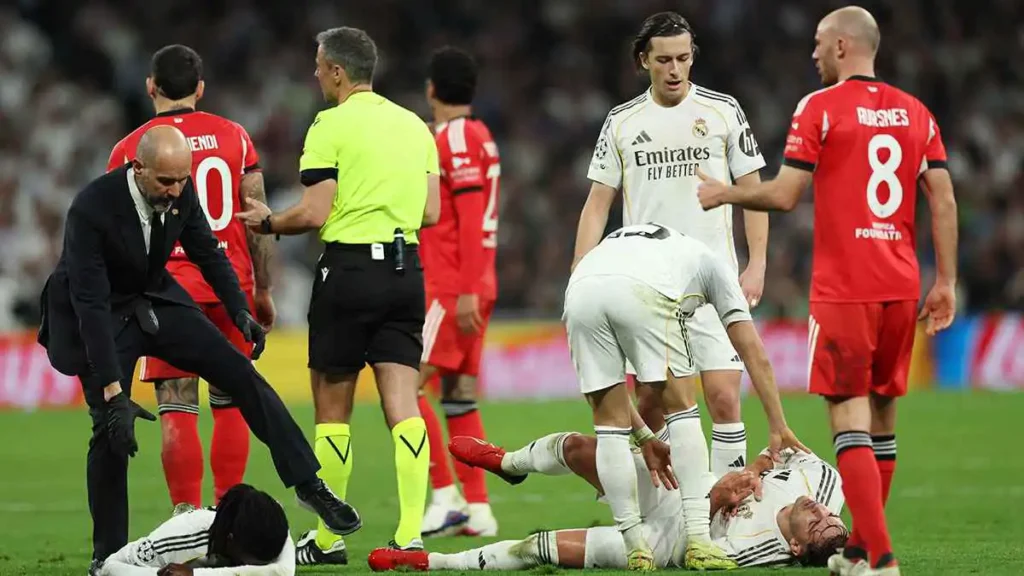 نجم ريال مدريد يوجه رسالة إلى الجماهير بعد إصابته أمام بنفيكا