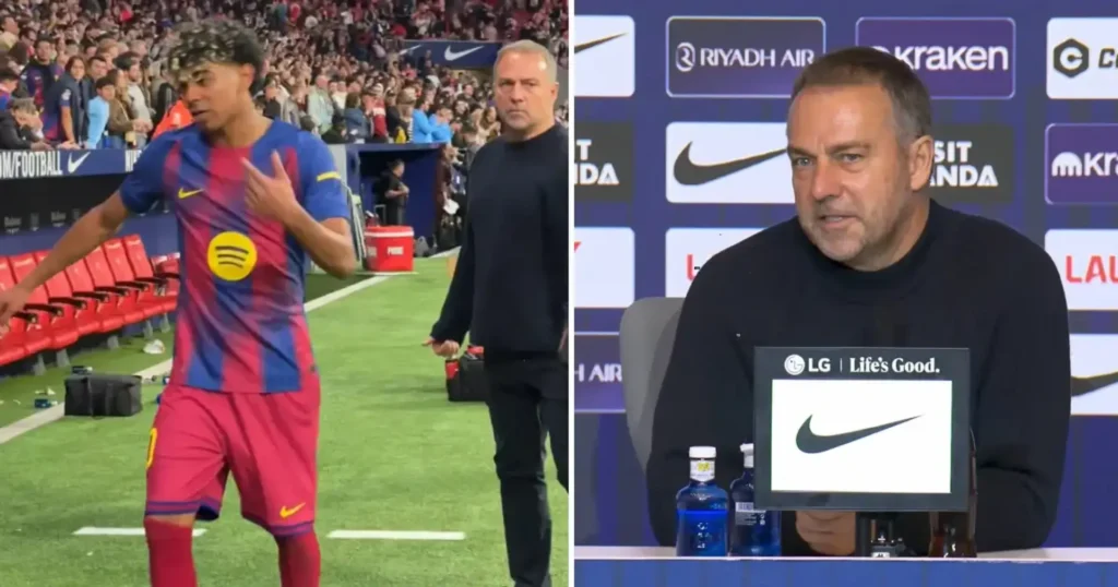 فليك يكشف سبب غضب لامين يامال بعد الفوز أمام أتلتيكو مدريد