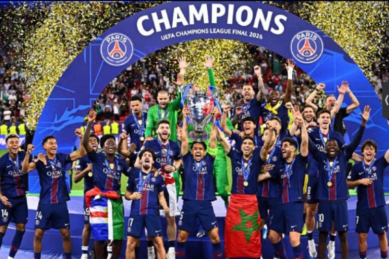 باريس سان جيرمان يتلقى تهاني كبار إسبانيا عقب حصد لقب دوري الأبطال