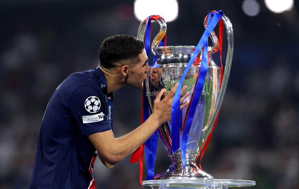حكيمي أساسيا ضد آرسنال في نهائي دوري أبطال أوروبا