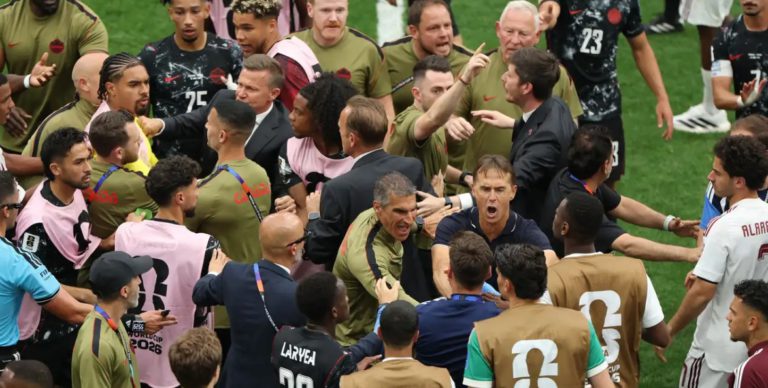 اشتباكات بين قطر وكندا بعد نهاية المباراة في كأس العالم 2026