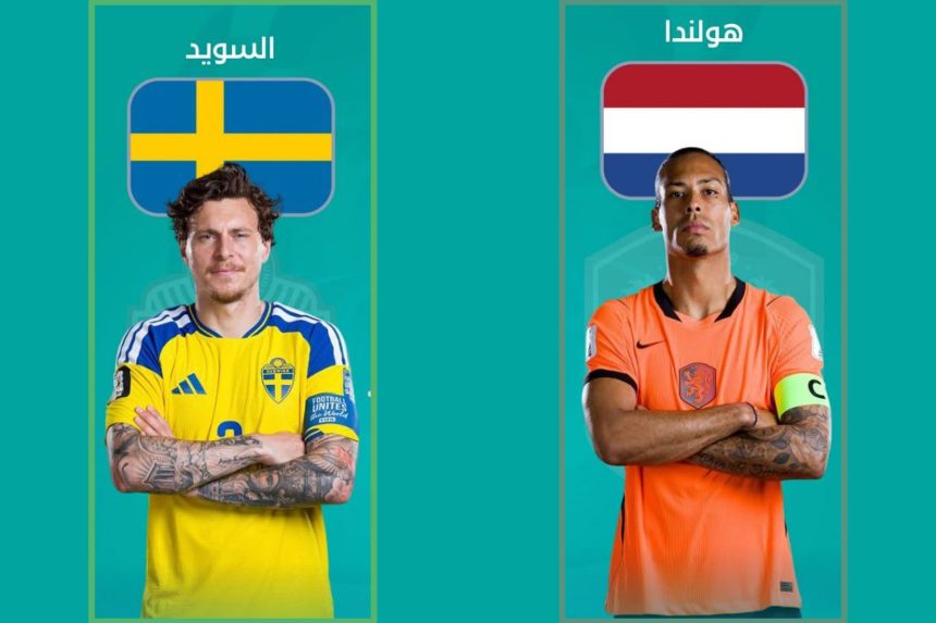 مباراة هولندا والسويد في كأس العالم