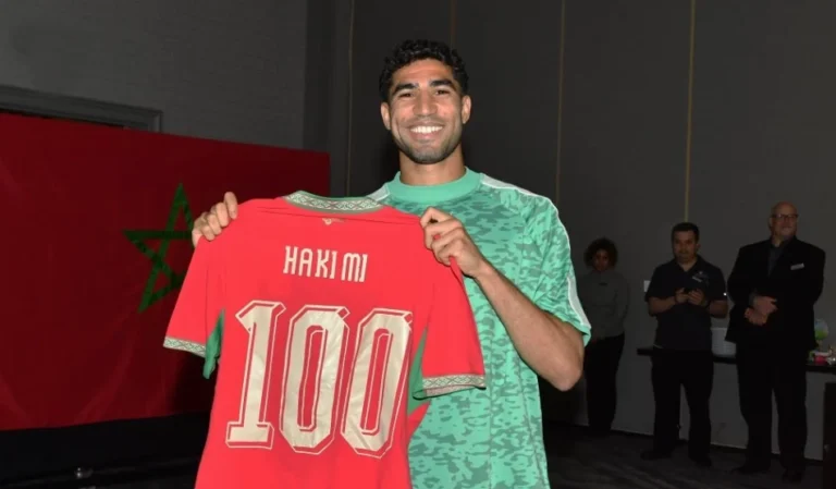 الجامعة تحتفي بحكيمي بعد وصوله لمباراته رقم 100 بقميص المنتخب المغربي