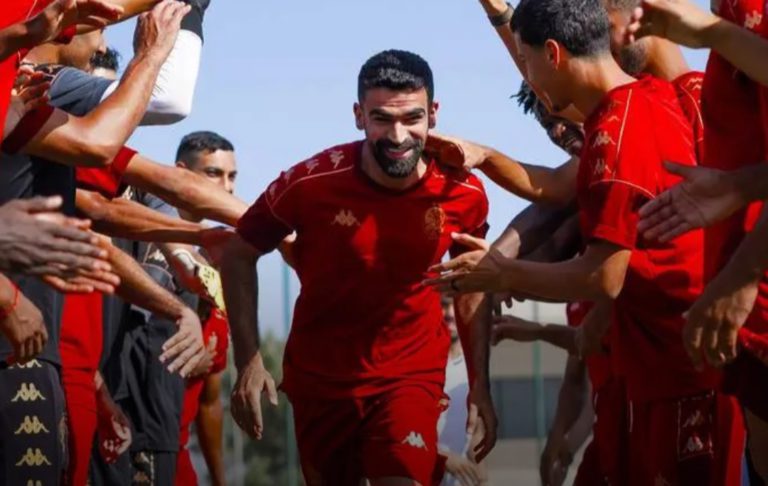 الأردني نزار الرشدان يخوض أول حصة تدريبية مع الوداد